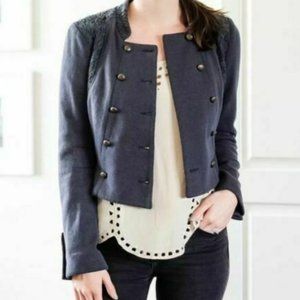 We the Free Blue Military Jacket